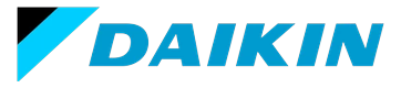 Logo značky Daikin — klimatizace a tepelná čerpadla