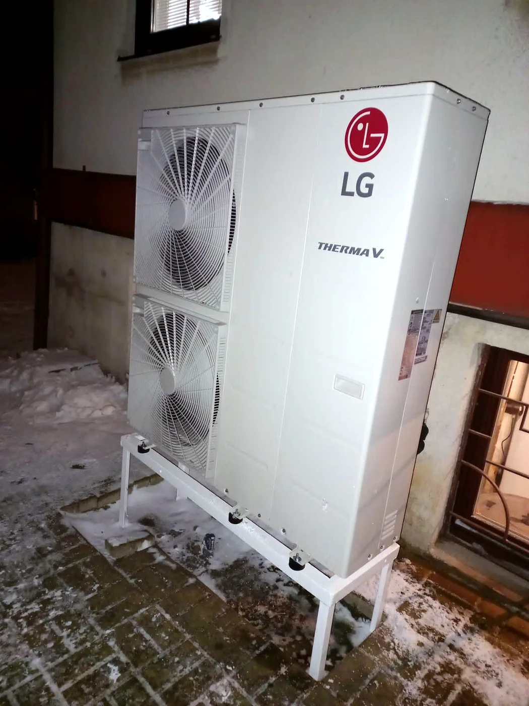 Tepelné čerpadlo LG Therma V v zimě